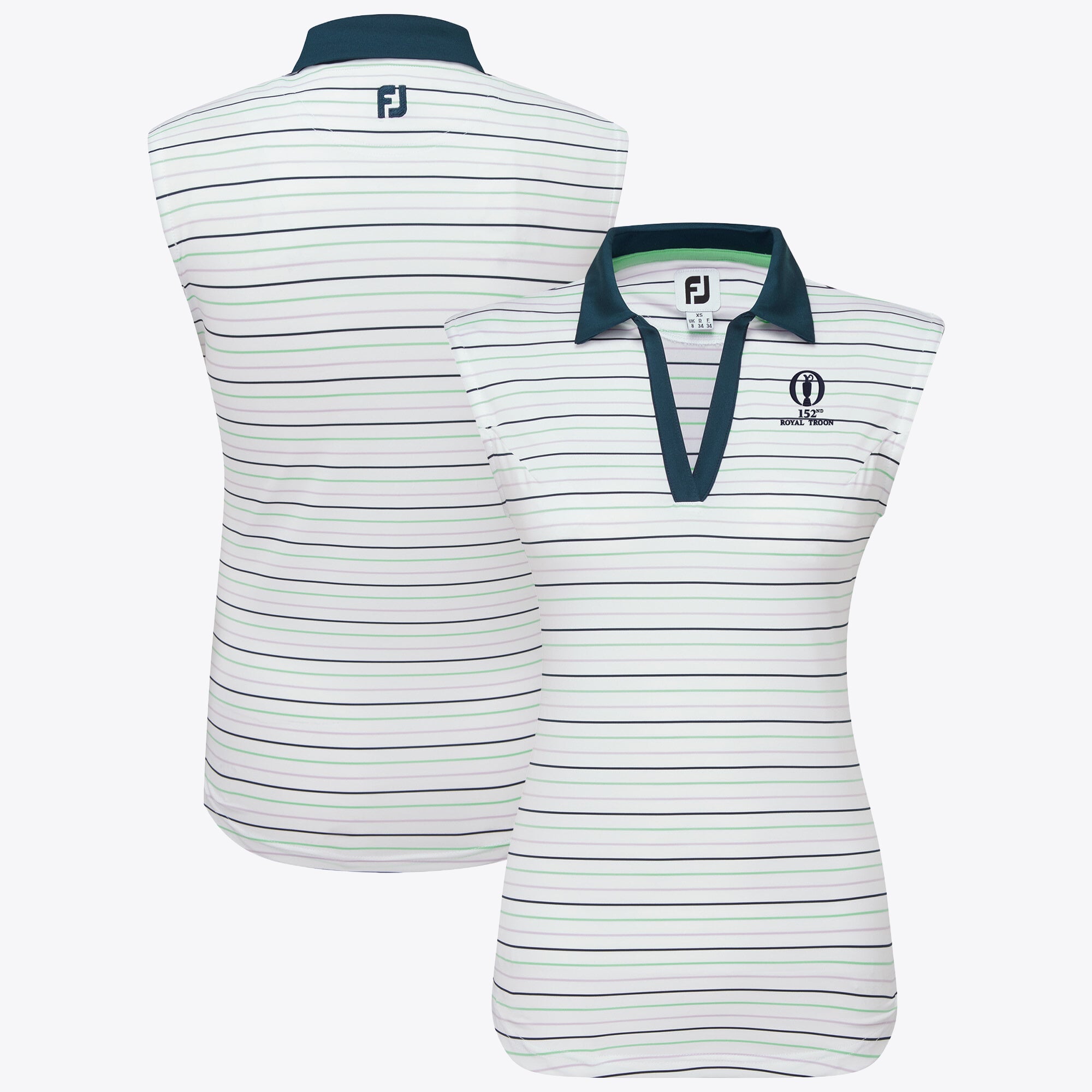 Polo senza maniche a righe The Open FootJoy - Donna