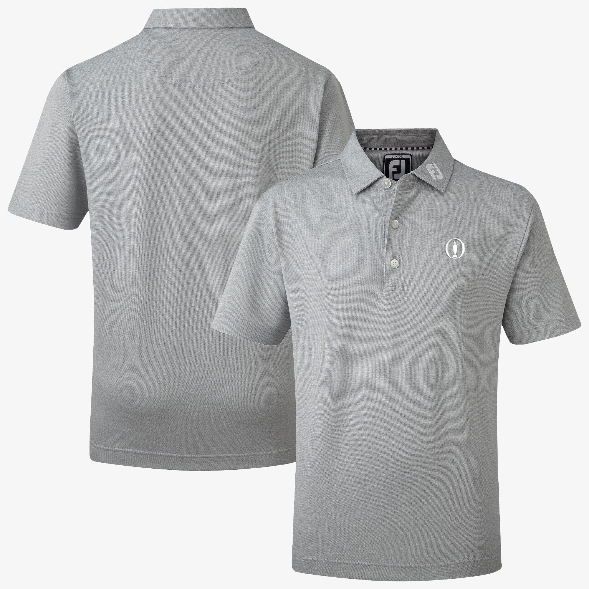 Polo The Open FootJoy Stretch Solid - Erica grigio - Ragazzi