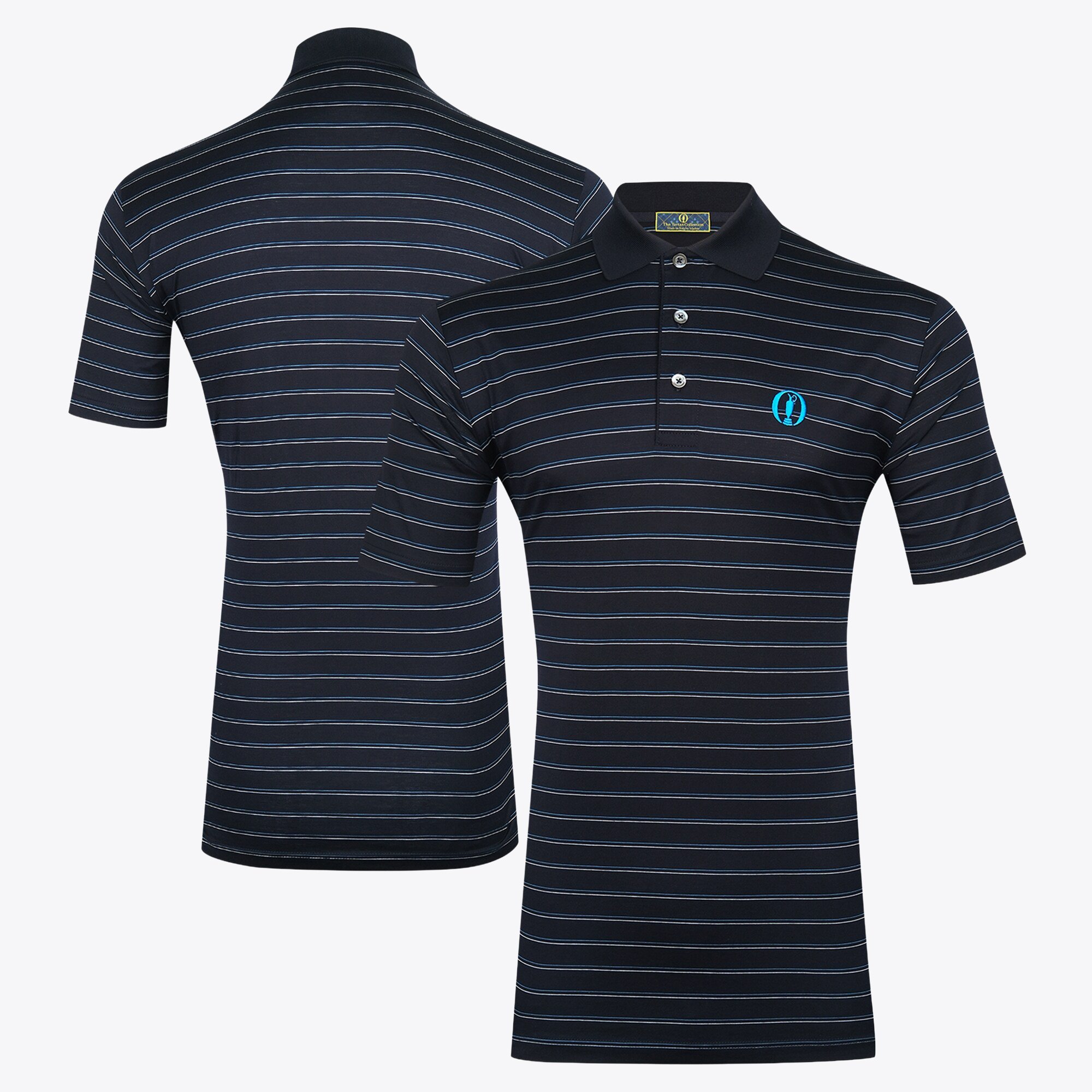 Polo a righe The Open Marbas - Blu marino