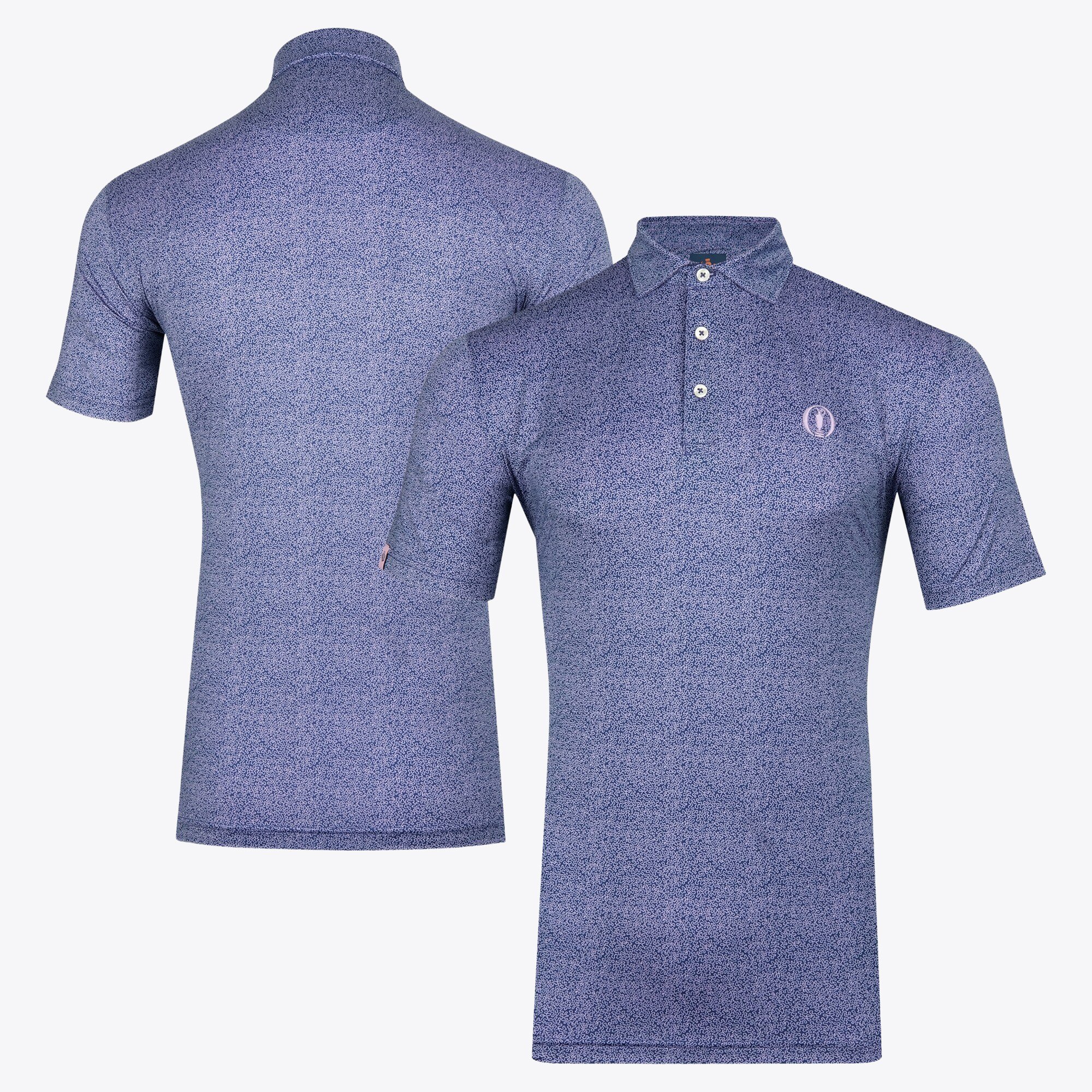 Polo con fantasia The Open Donald Ross - Blu marino