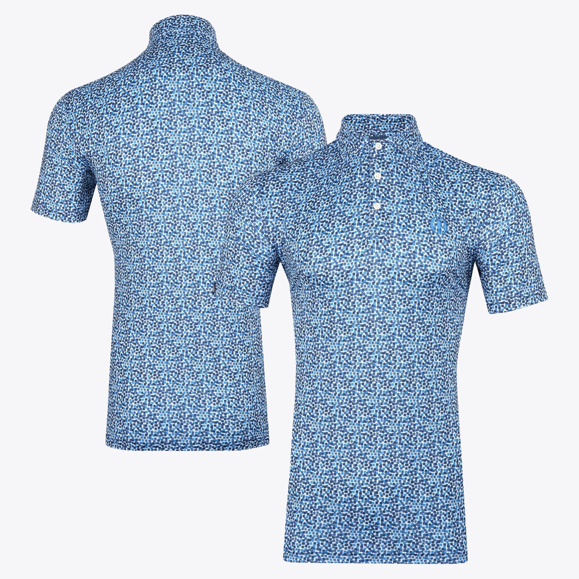 Polo con fantasia The Open Donald Ross - Blu