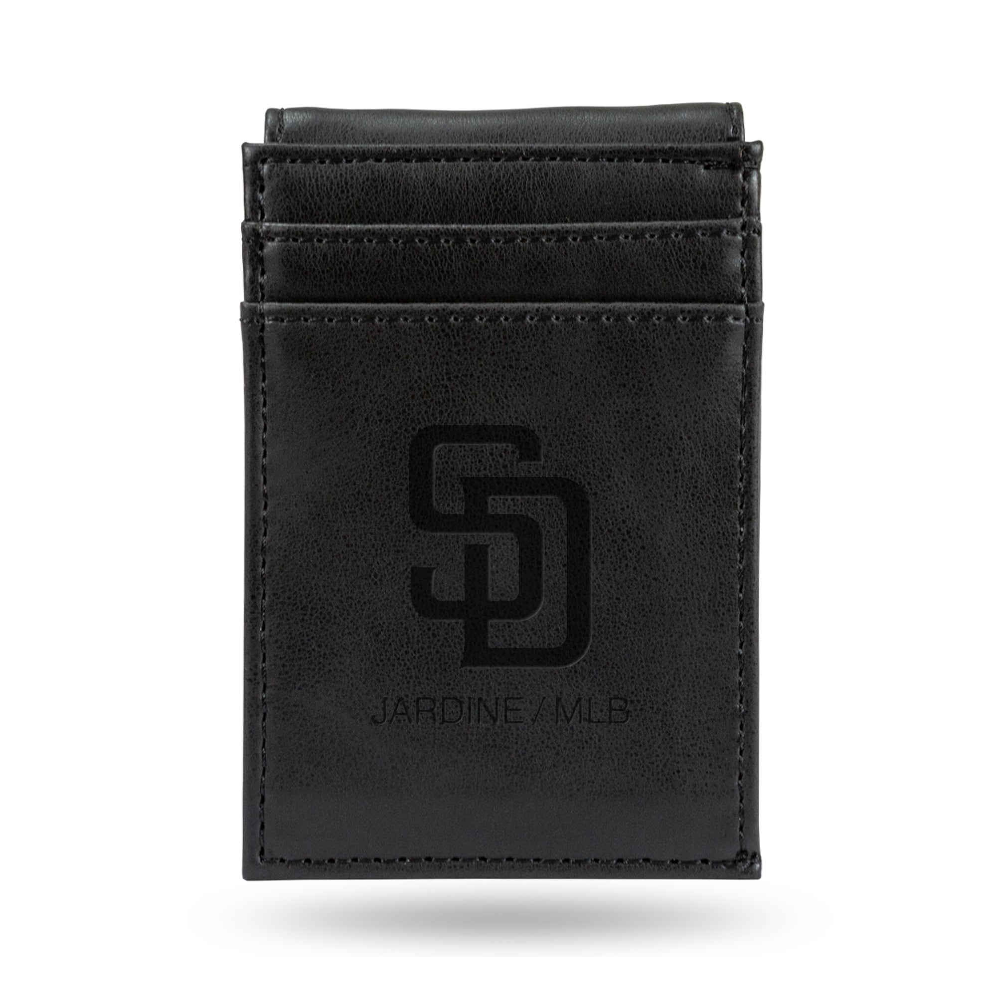 Black San Diego Padres Front Pocket Wallet