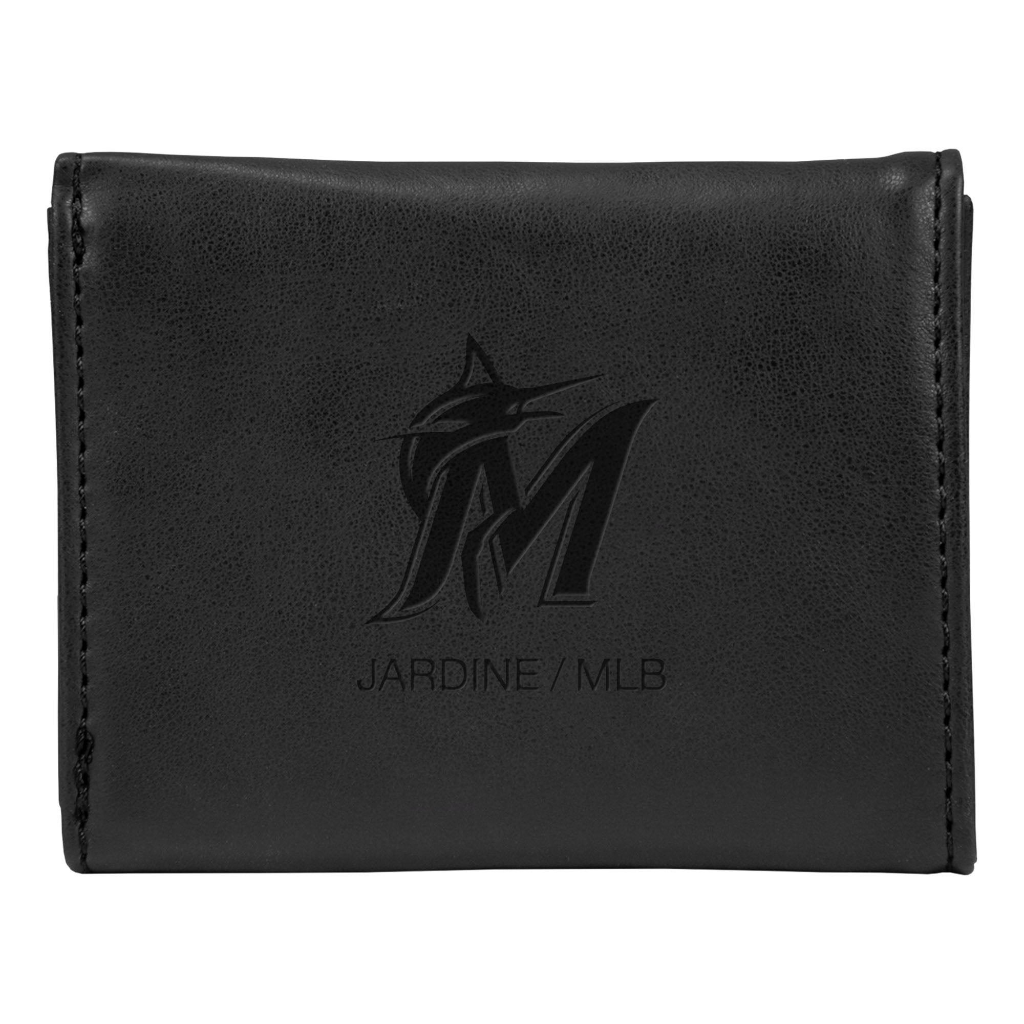 Miami Marlins Laser-Engraved Trifold Wallet