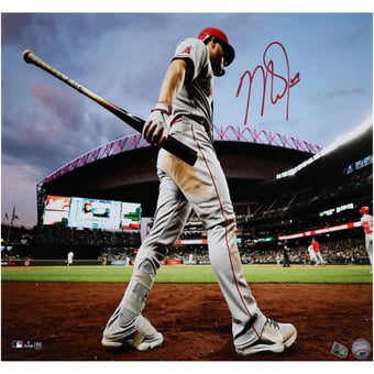 Mike Trout Los Angeles Angels Autographed 16" x 20" On Deck Photograph