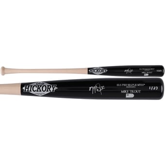 Mike Trout Los Angeles Angels Autographed Player Issued Gamer Bat