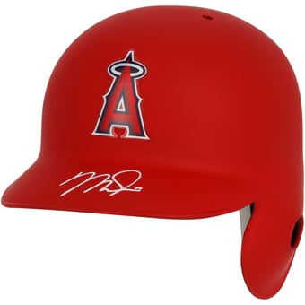 Mike Trout Los Angeles Angels Autographed Red Matte Batting Helmet