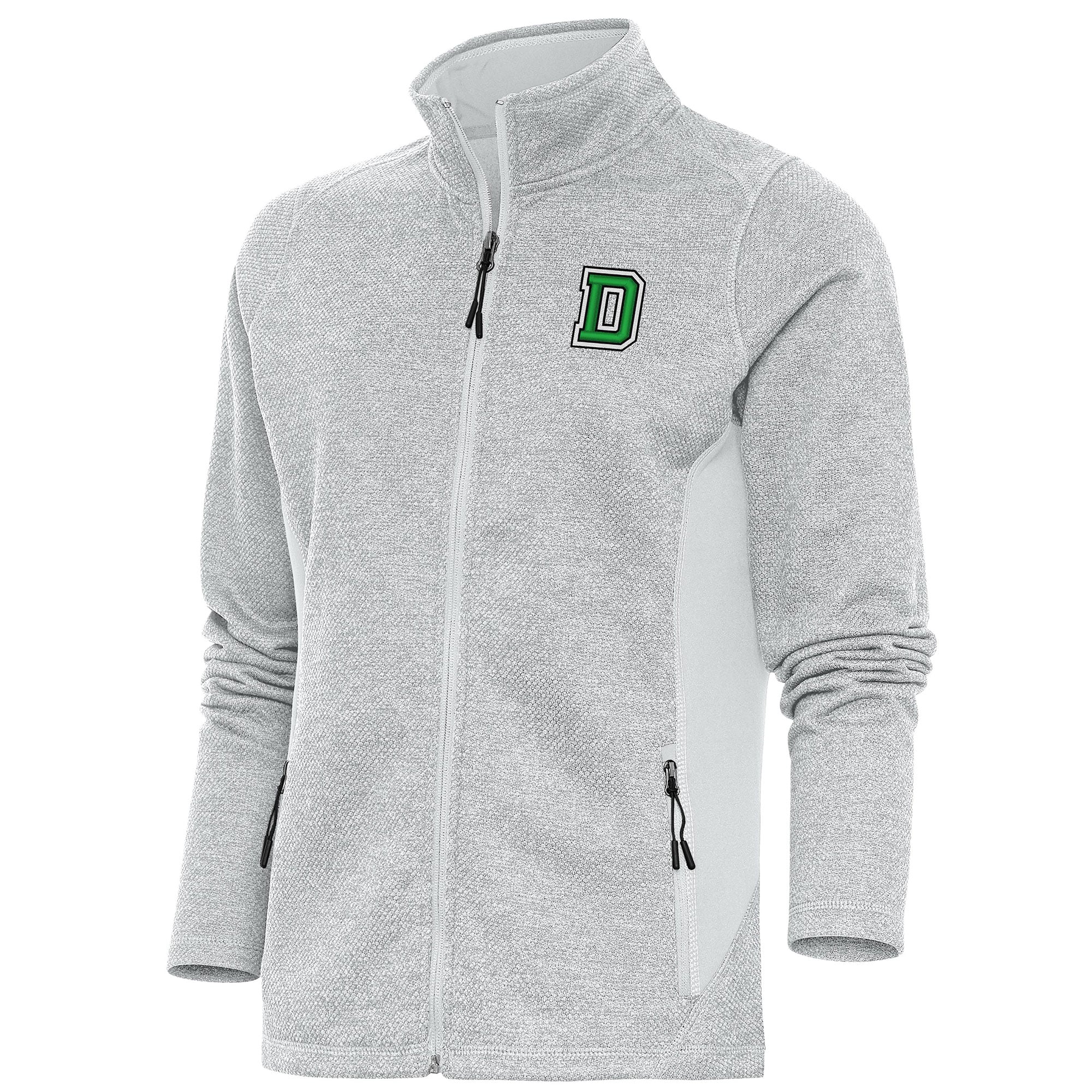 Women's Antigua  Gray Dartmouth Big Green Course Full-Zip Jacket