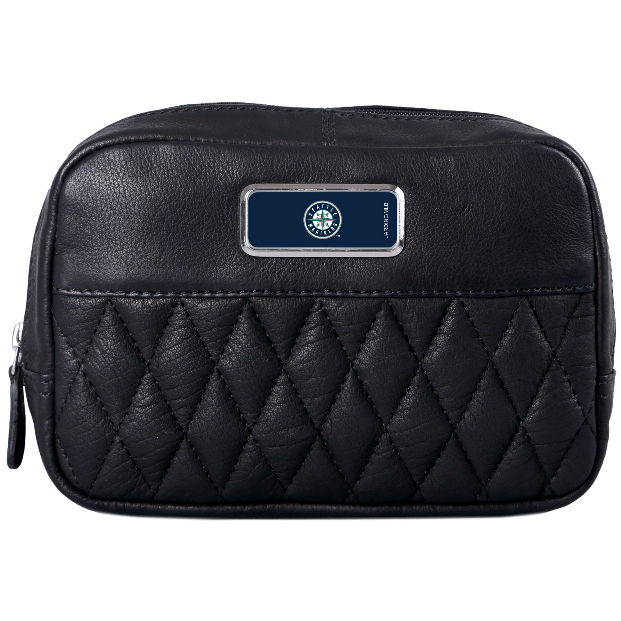 Black Seattle Mariners Color Logo Plate Brea Canyon Zurich Leather Cross Body Bag