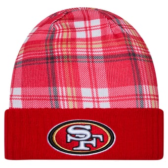 Men's New Era  Scarlet San Francisco 49ers Sideline Statement Cuffed Knit Hat