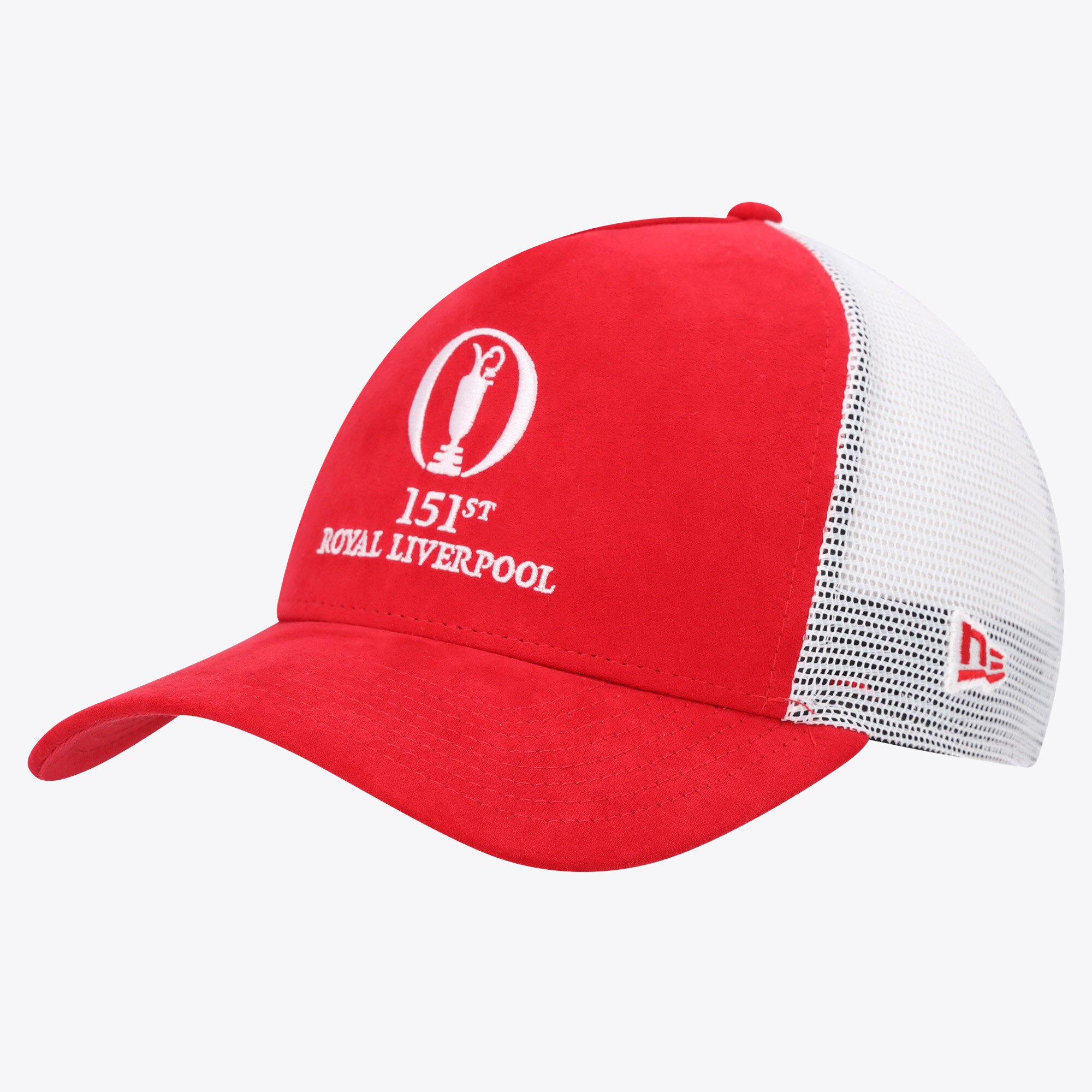 Cappellino E-Frame in pelle scamosciata 151st Open Royal Liverpool New Era - Rosso