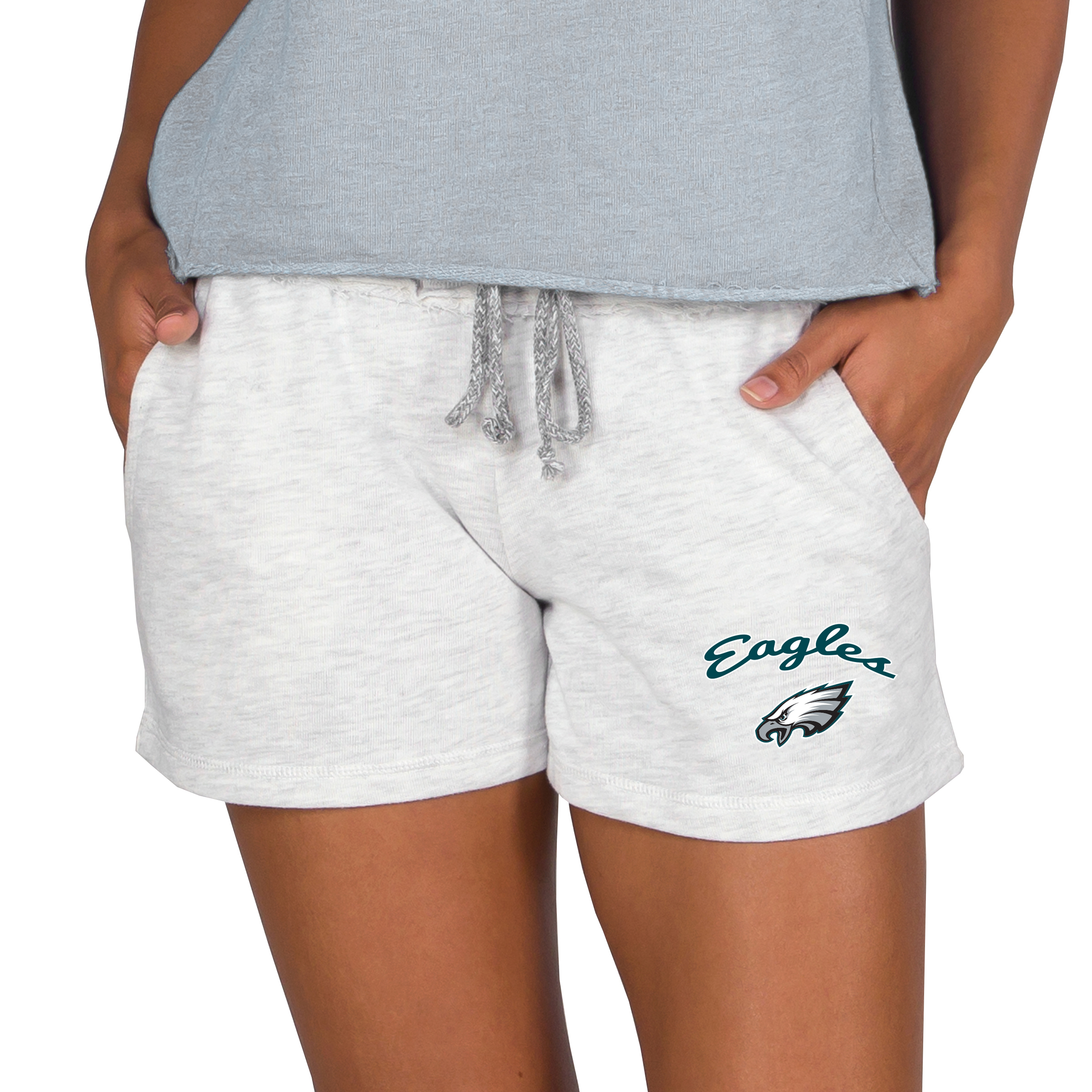 Concepts Sport Women's Oatmeal Philadelphia Eagles Mainstream Terry Lounge Shorts - Oatmeal