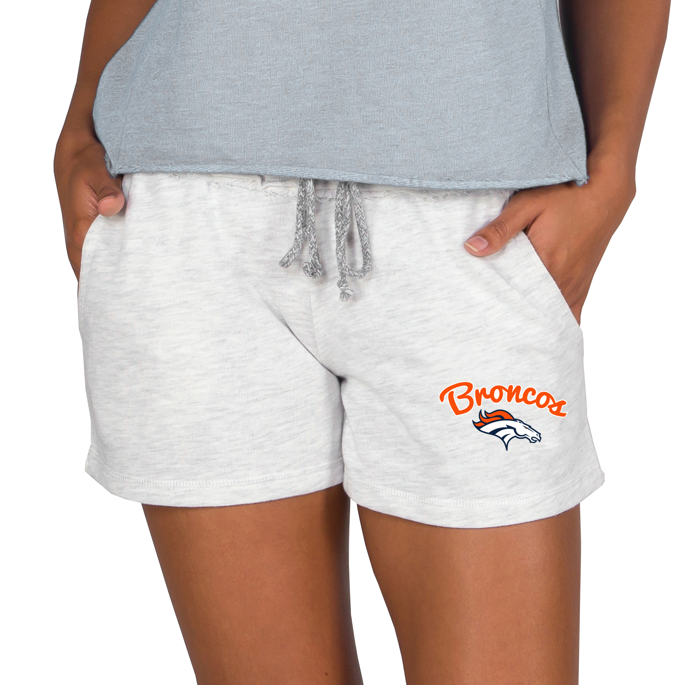 Women's Concepts Sport Oatmeal Denver Broncos Mainstream Terry Lounge Shorts