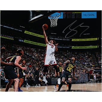 Jaime Jaquez Jr. Miami Heat Autographed 8" x 10" Layup vs Utah Jazz Photograph