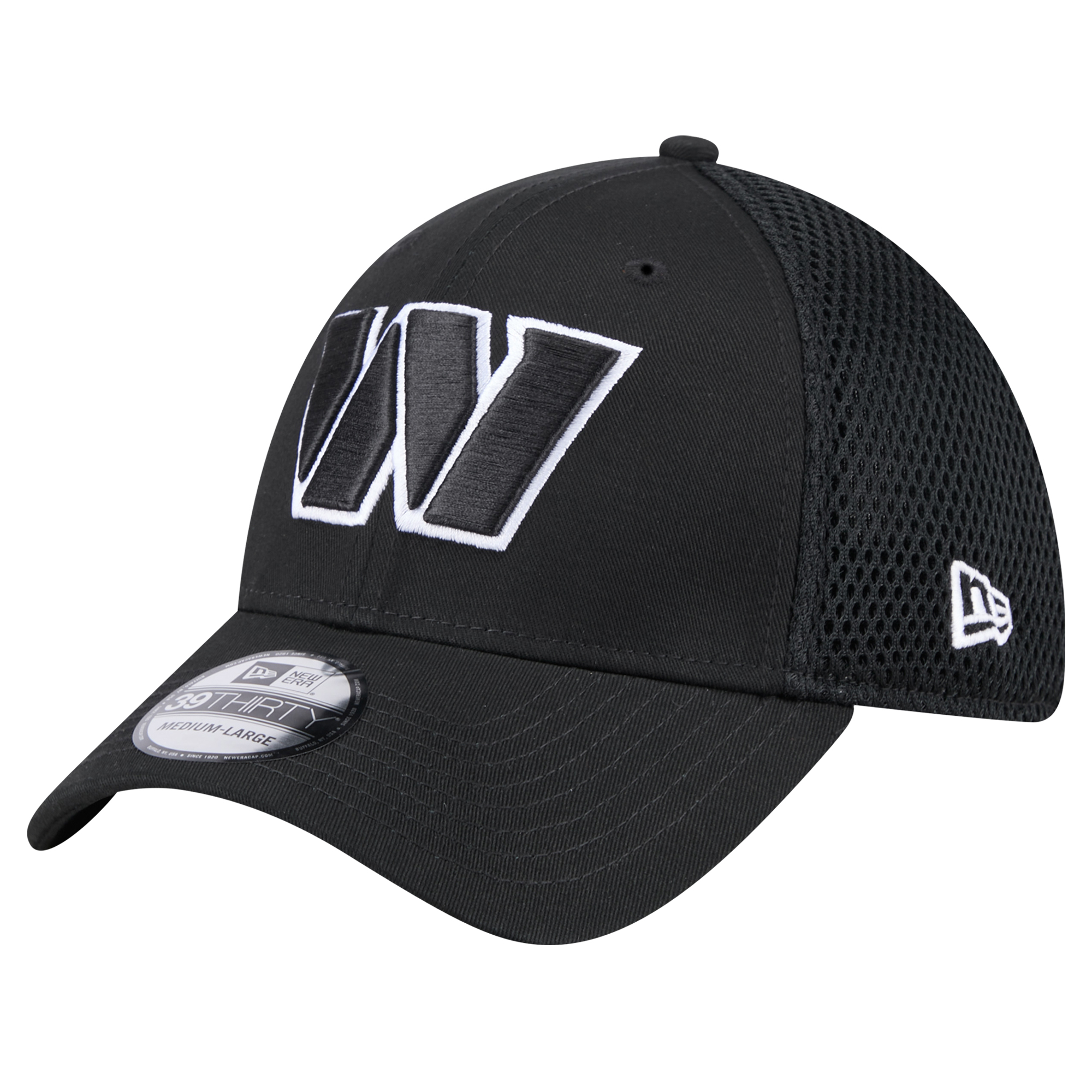 Men's New Era Black Washington Commanders Main Neo 39THIRTY Flex Hat
