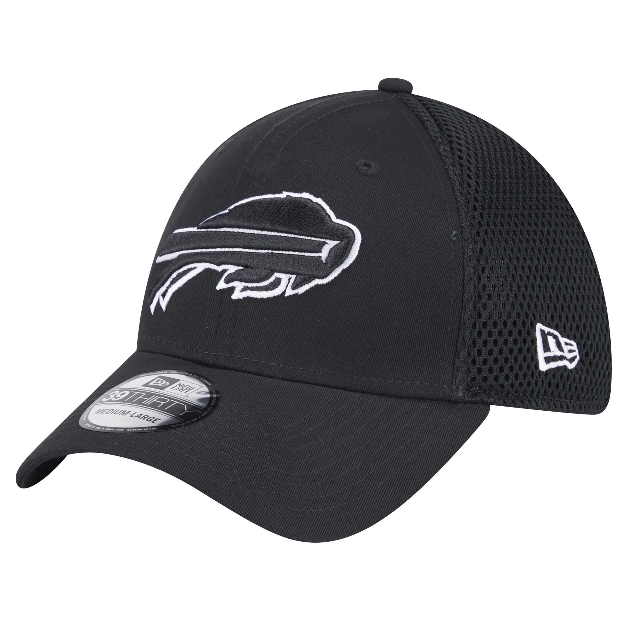 Men's New Era Black Buffalo Bills Main Neo 39THIRTY Flex Hat