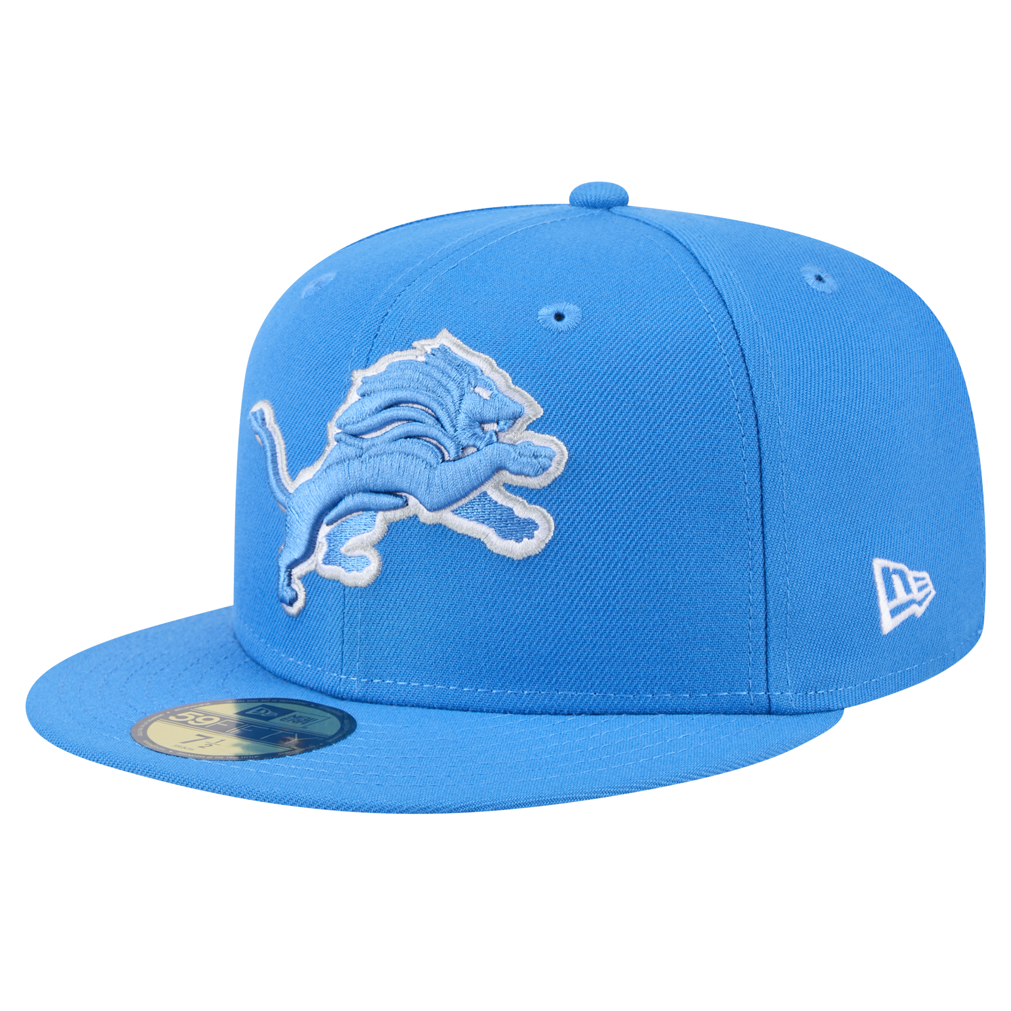 Men's New Era Blue Detroit Lions Main 59FIFTY Fitted Hat