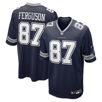 Men's Nike Jake Ferguson Navy Dallas Cowboys Team Game Jersey