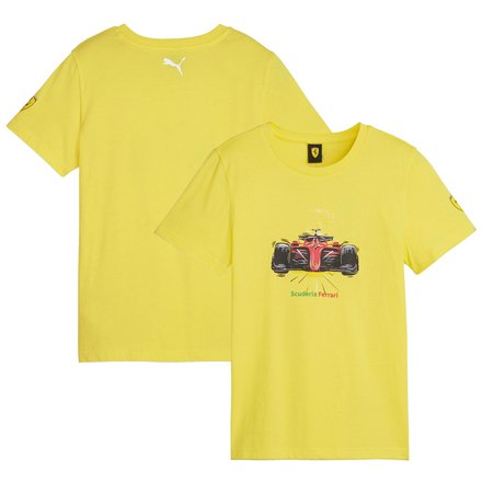 Scuderia Ferrari Race Graphic T-Shirt by Puma - Yellow - Kids
