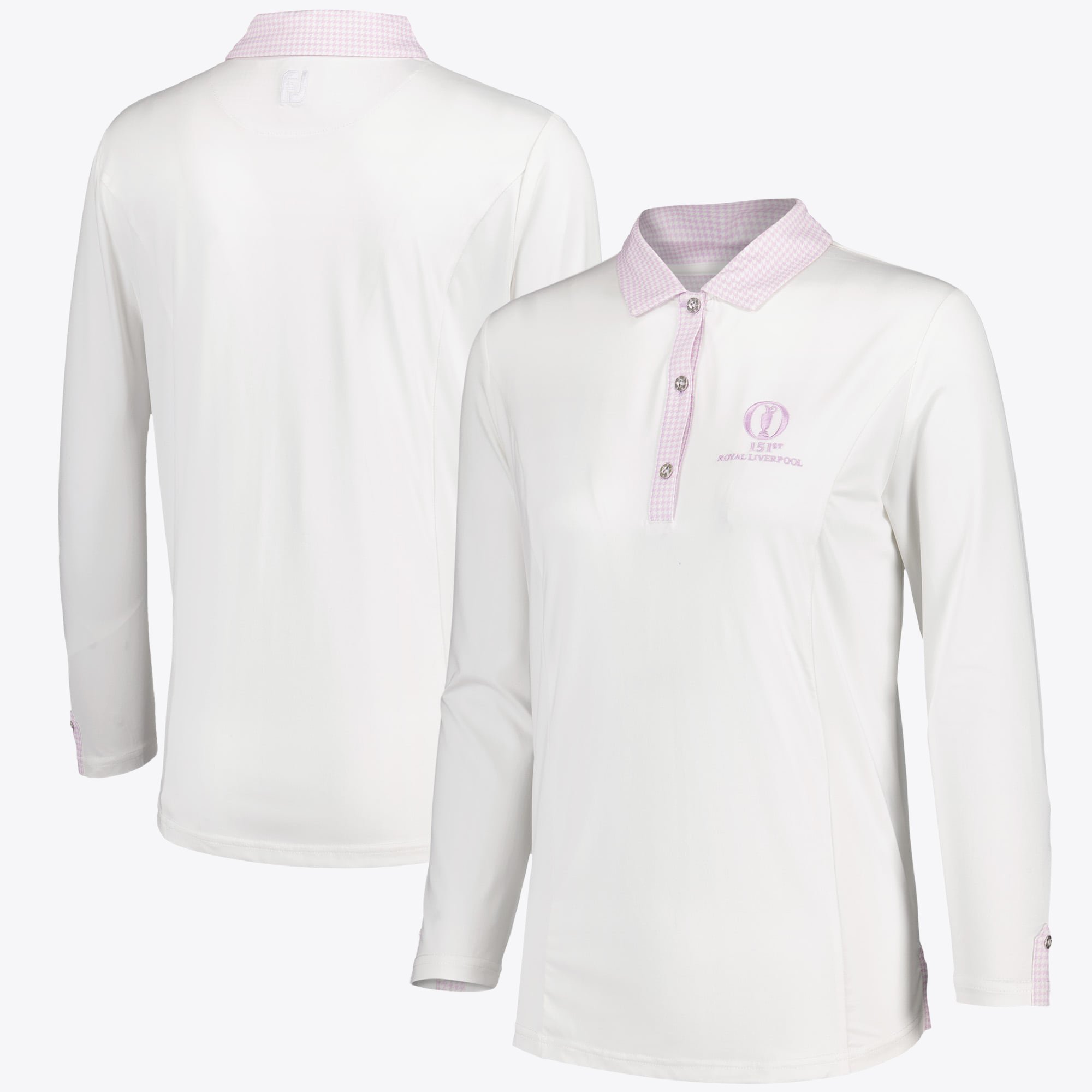 Polo 151st Open Royal Liverpool con maniche a 3/4 - Bianca - Donna