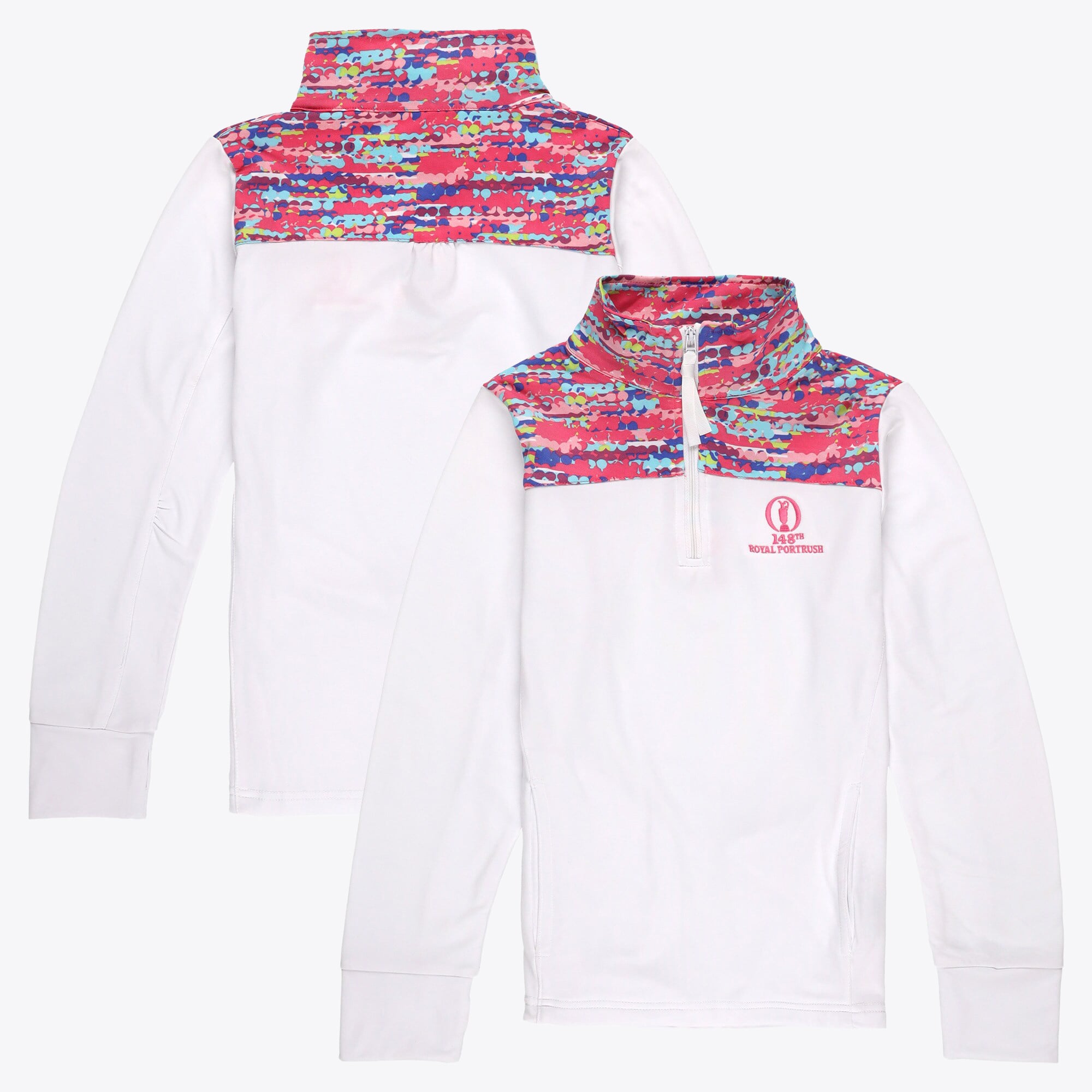 Felpa con zip 1/4 The 148th Open Royal Portrush Garb - Bianca - Junior