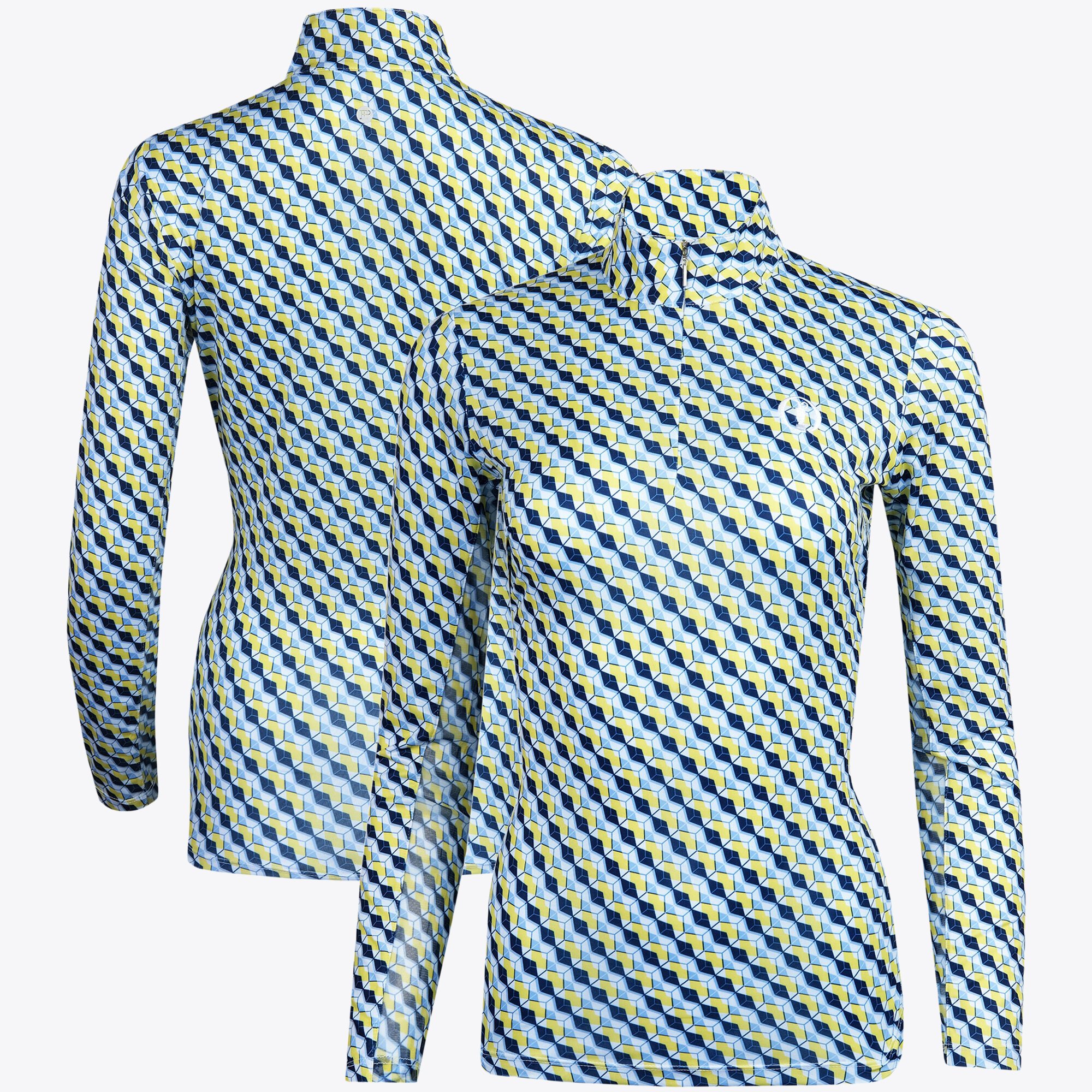 Strato intermedio con zip 1/4 The Open EP NY - Bianci/Giallo/Blu navy - Donna