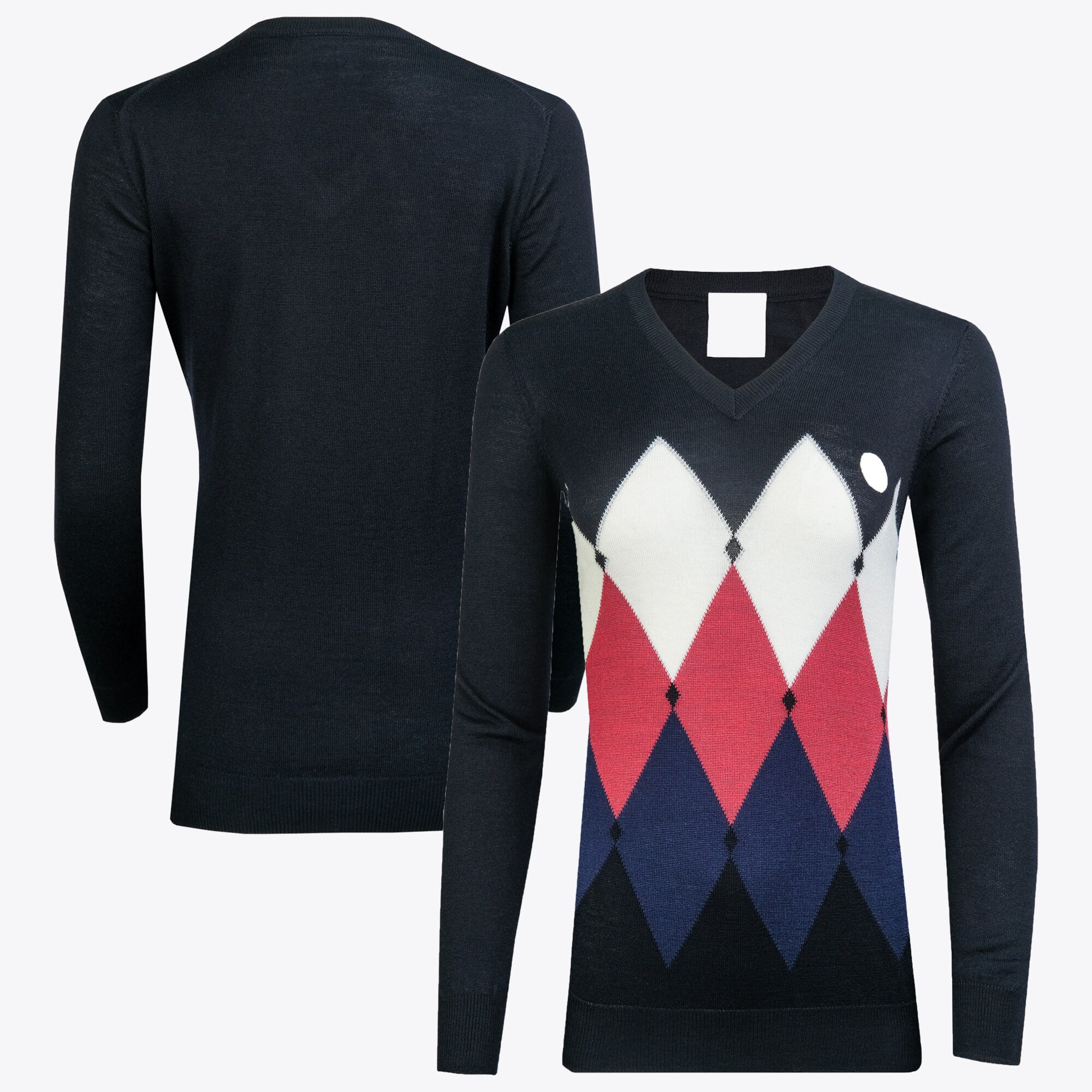 The Open Lyle & Scott con scollo a V - Blu marino - Donna