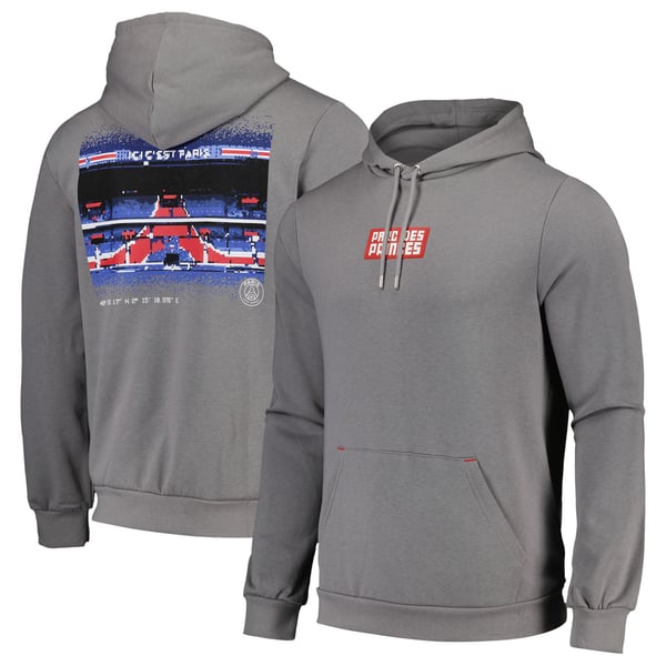 Sweat capuche PSG Parc Des Princes Oversized - Anthracite - Homme