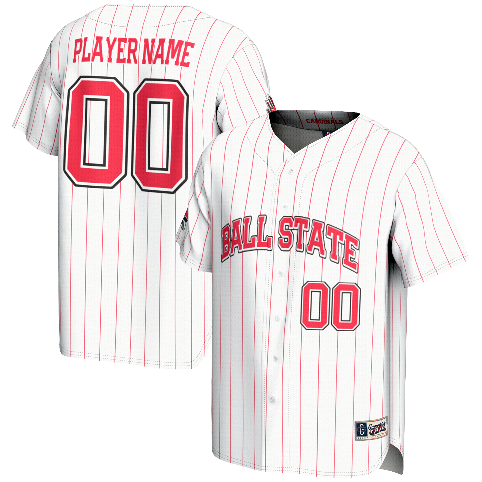 Men’s GameDay Greats White Ball State Cardinals NIL Pick-A-Player Lightweight Baseball Jersey Men’s GameDay Greats White Ball State Cardinals NIL Pick-A-Player Lightweight Baseball Jersey