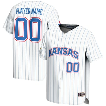 Men's GameDay Greats White Kansas Jayhawks NIL Pick-A-Player Lightweight Baseball Jersey
