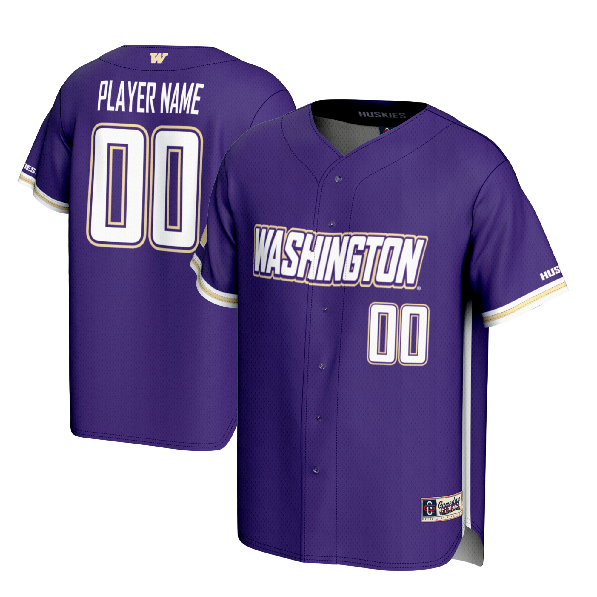 Youth GameDay Greats Purple Washington Huskies NIL Pick-A-Player Lightweight Baseball Jersey Youth GameDay Greats Purple Washington Huskies NIL Pick-A-Player Lightweight Baseball Jersey