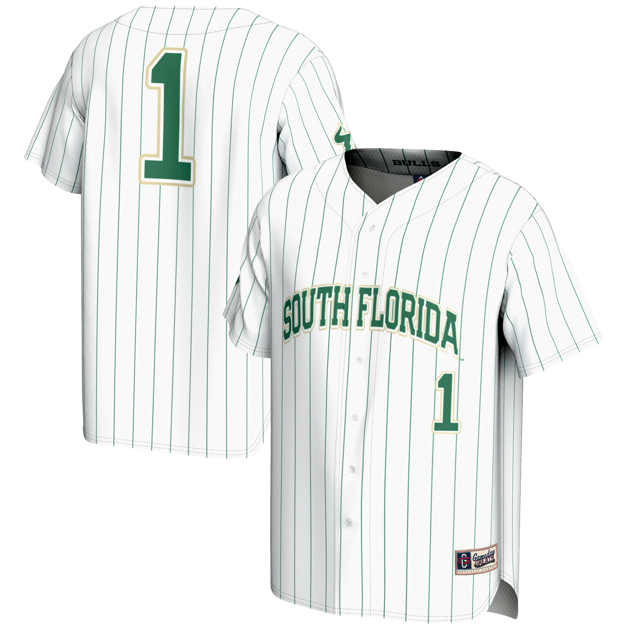 Men’s GameDay Greats #1 White South Florida Bulls Lightweight Baseball Fashion Jersey Men’s GameDay Greats #1 White South Florida Bulls Lightweight Baseball Fashion Jersey