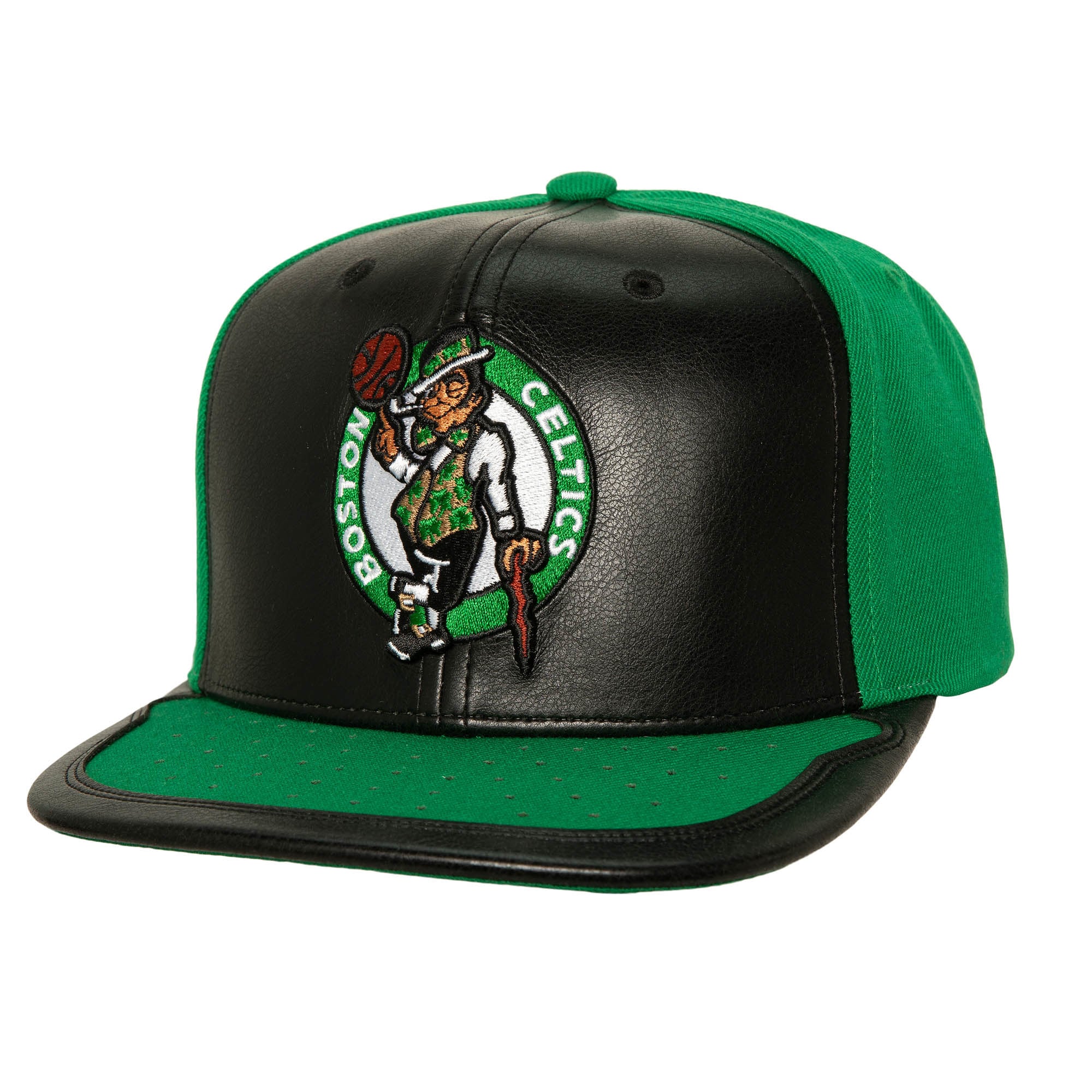 Men's Mitchell & Ness Black/Kelly Green Boston Celtics Day One Snapback Hat