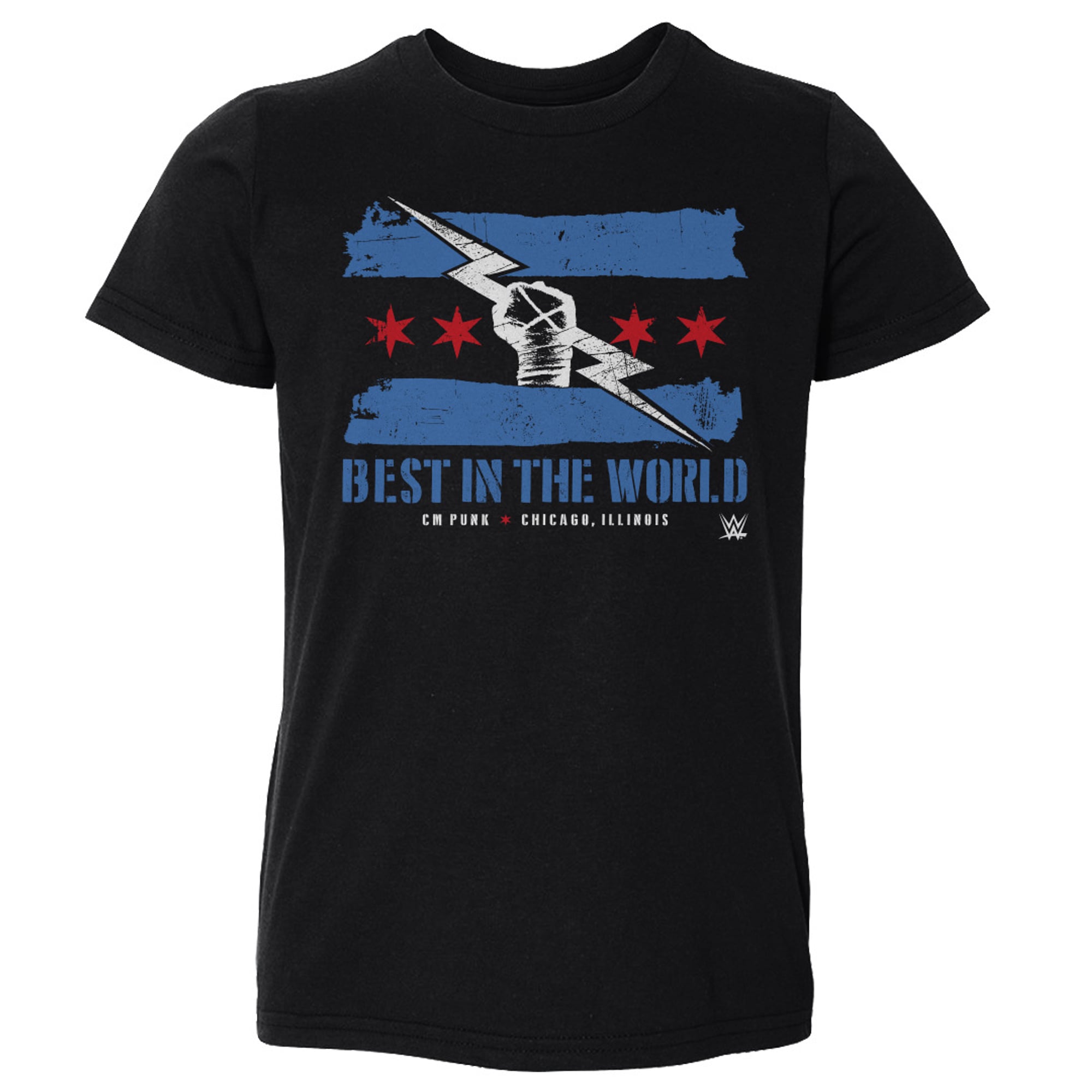 Toddler 500 Level Black CM Punk Logo Flag T-Shirt