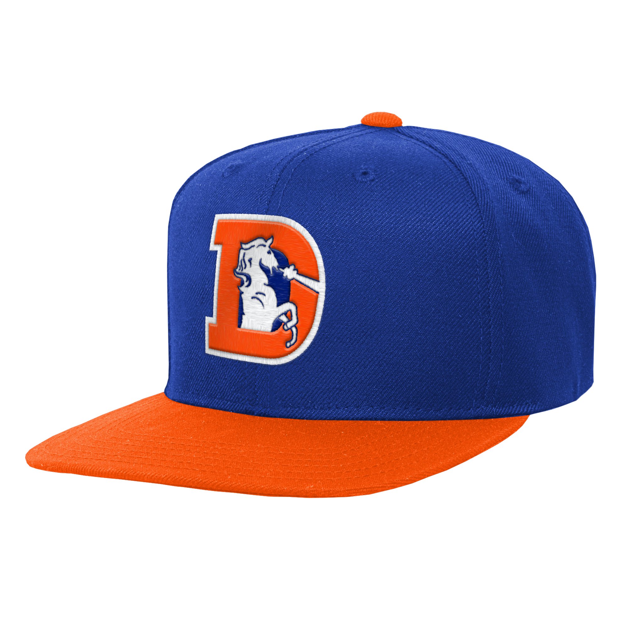Youth Mitchell & Ness Royal Denver Broncos Team Two-Tone Snapback Hat