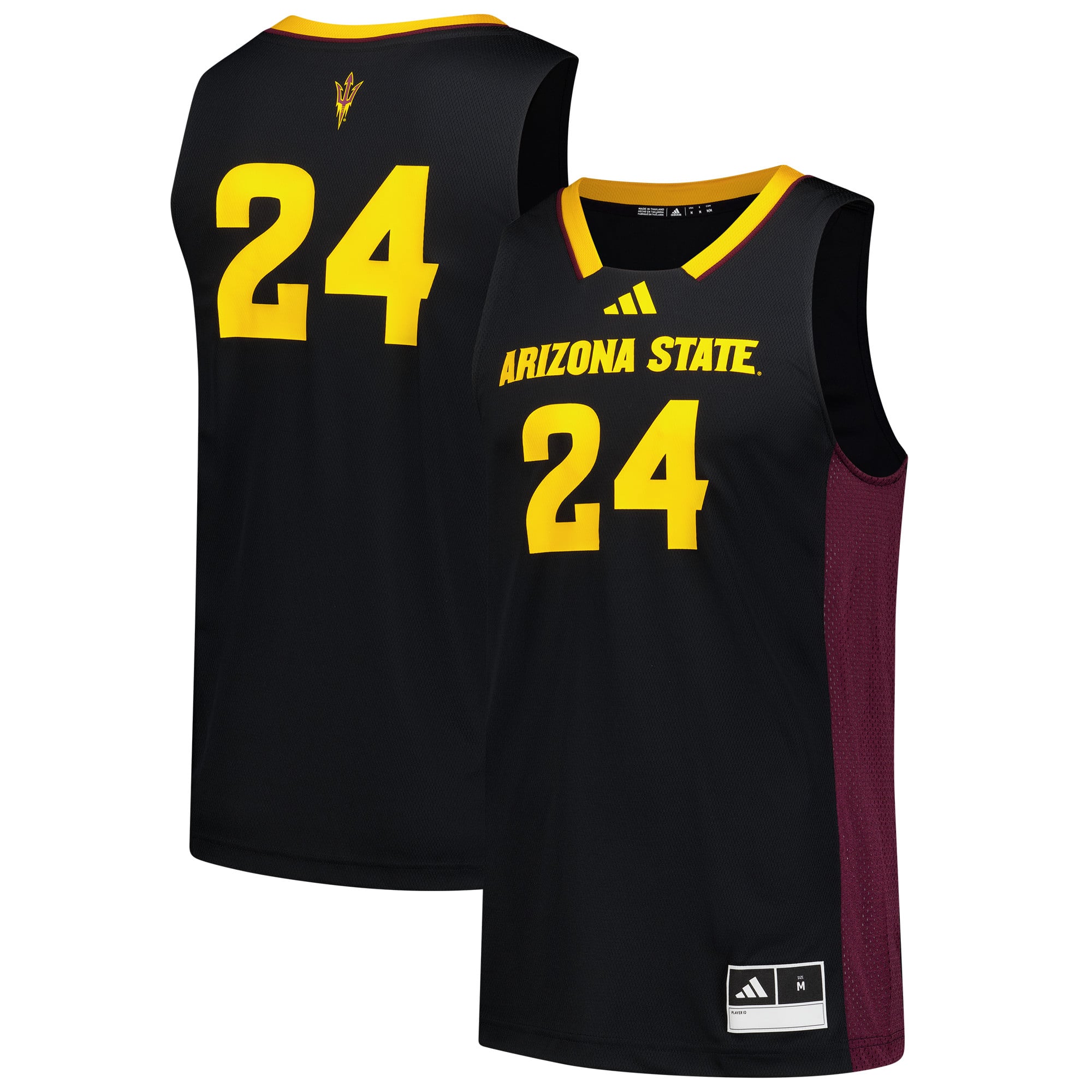 Men's adidas #24 Black Arizona State Sun Devils Replica Swingman Jersey