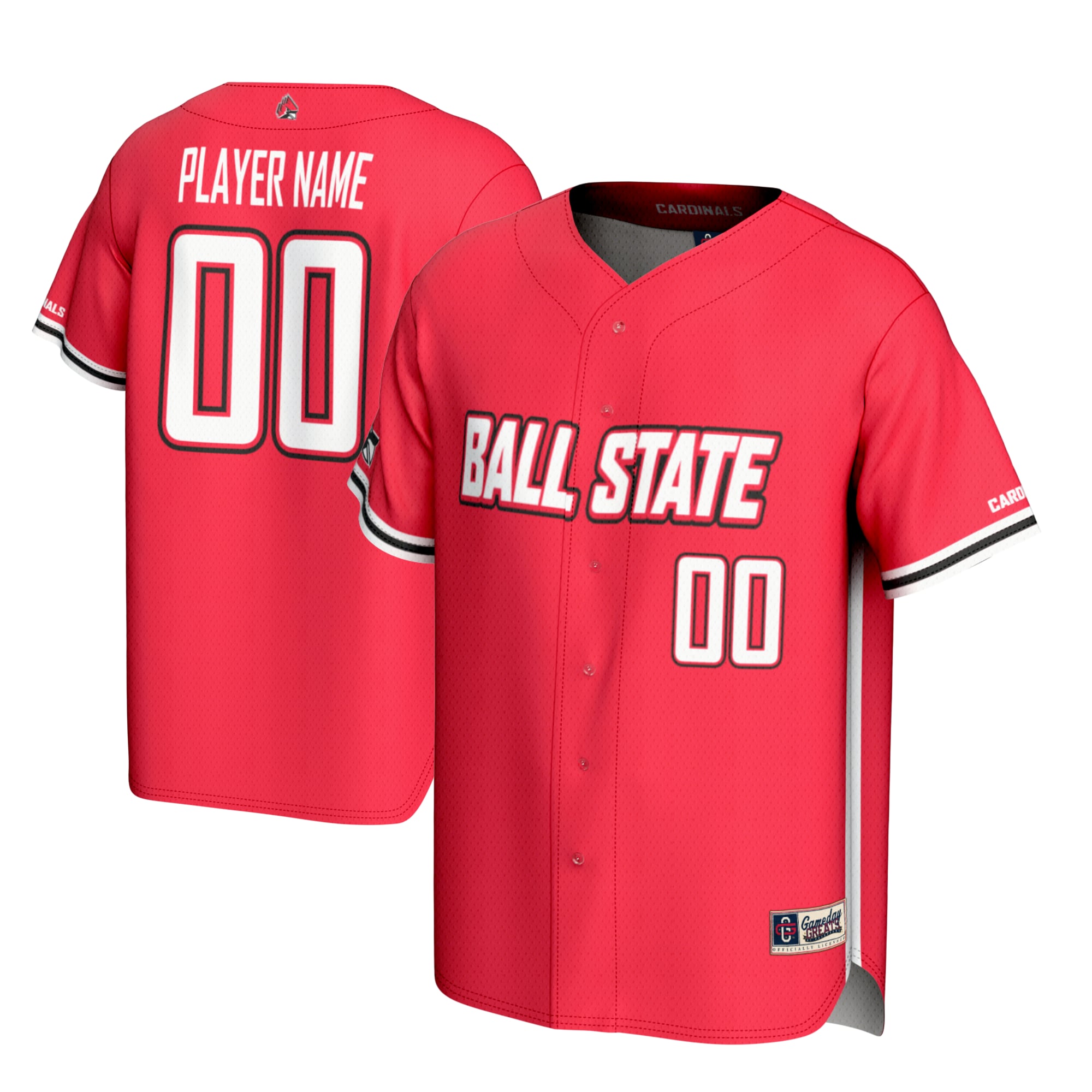 Youth GameDay Greats Cardinal Ball State Cardinals NIL Pick-A-Player Lightweight Baseball Jersey