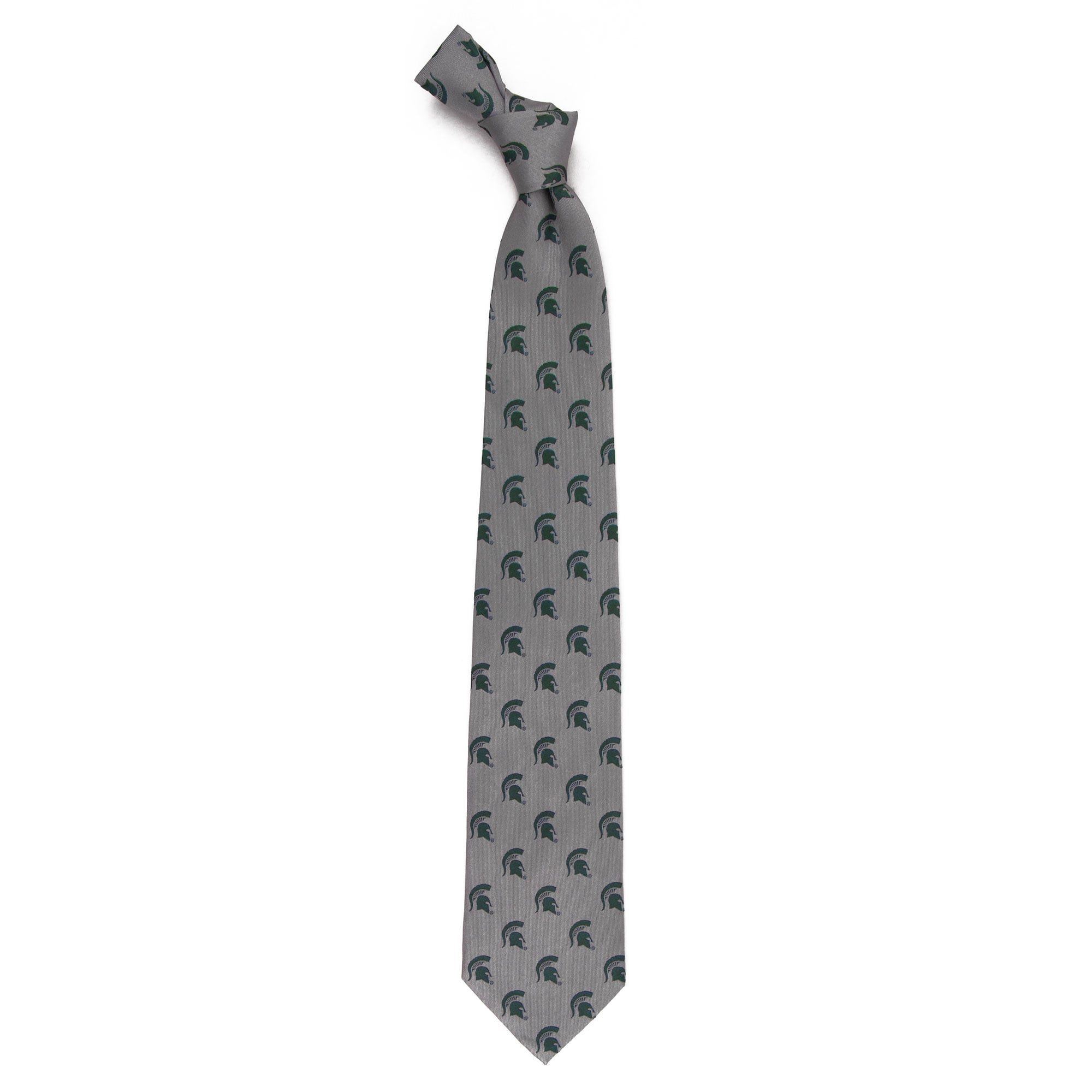 Men's Gray Michigan State Spartans Echo Woven Silk Tie
