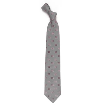 Men's Gray Mississippi State Bulldogs Echo Woven Silk Tie