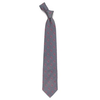 Men's Gray Oklahoma Sooners Echo Woven Silk Tie