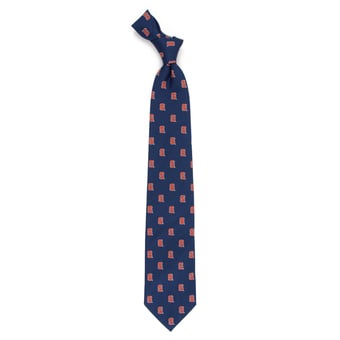 Men's Navy Syracuse Orange Echo Woven Silk Tie
