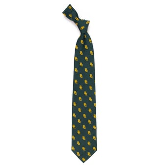 Men's Green Baylor Bears Echo Woven Silk Tie