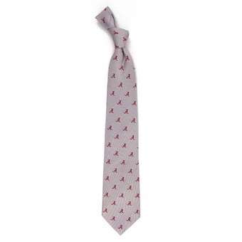 Men's Gray Alabama Crimson Tide Echo Woven Silk Tie