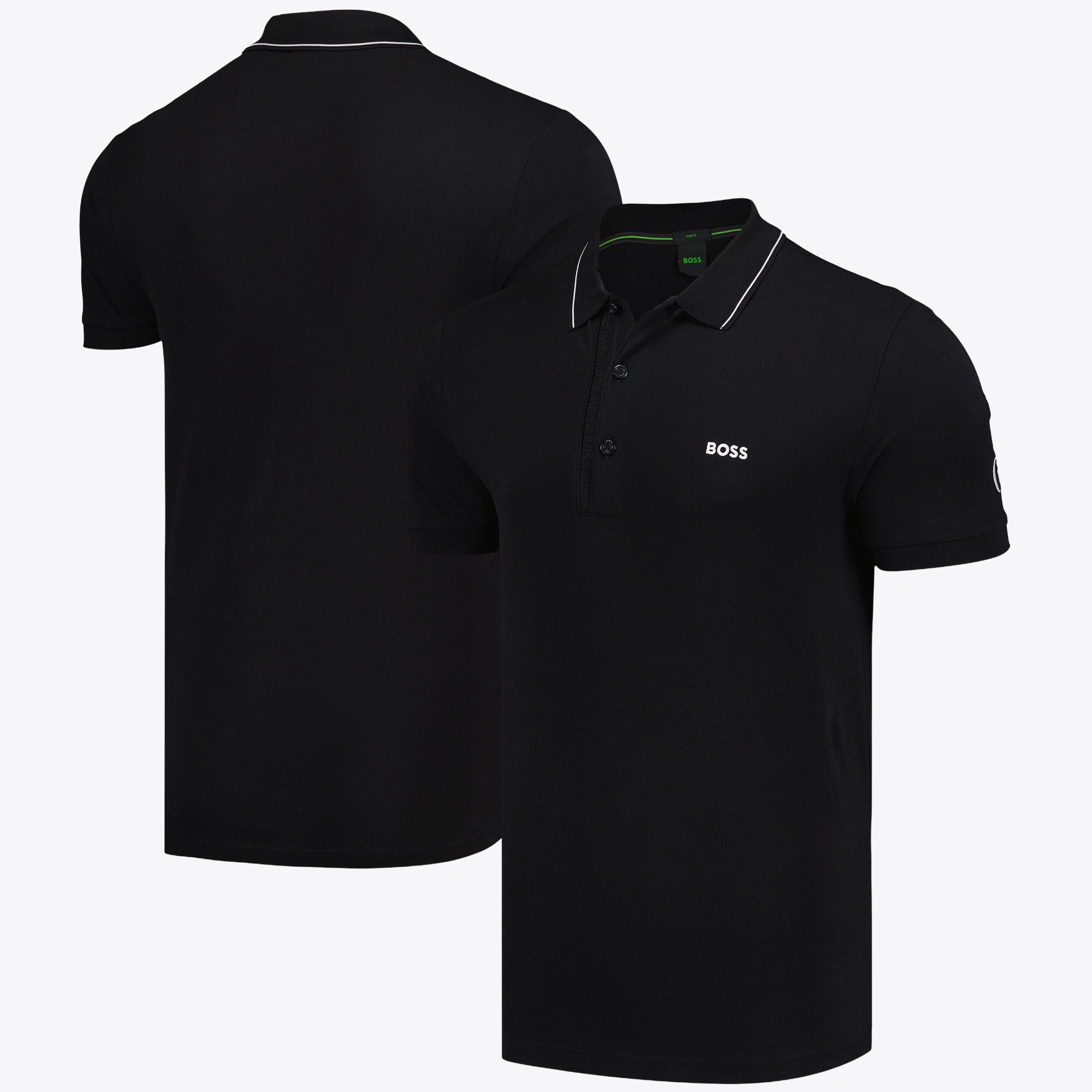 Polo The Open BOSS Vestibilità slim - Nero