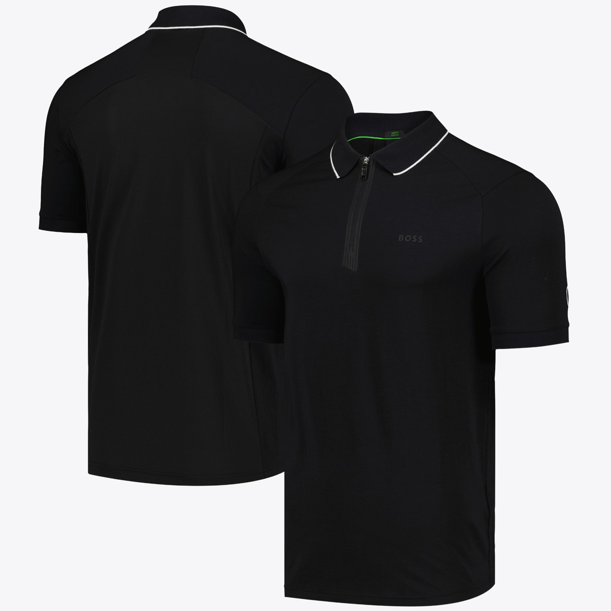 Polo The Open BOSS Vestibilità slim - Nero
