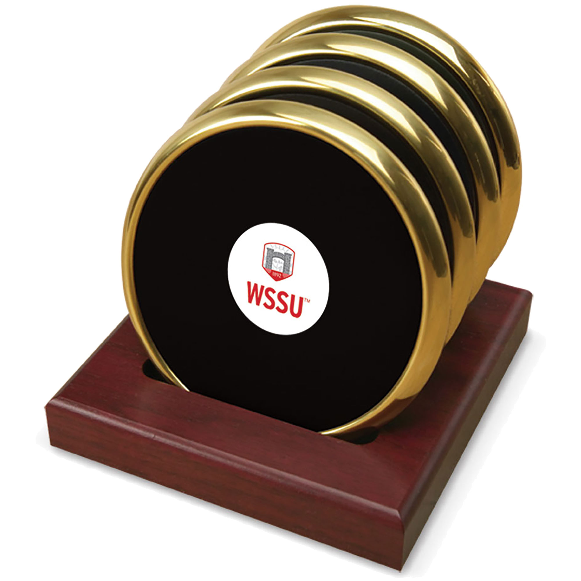 Gold Winston-Salem State Rams 4-Pack Coaster Set
