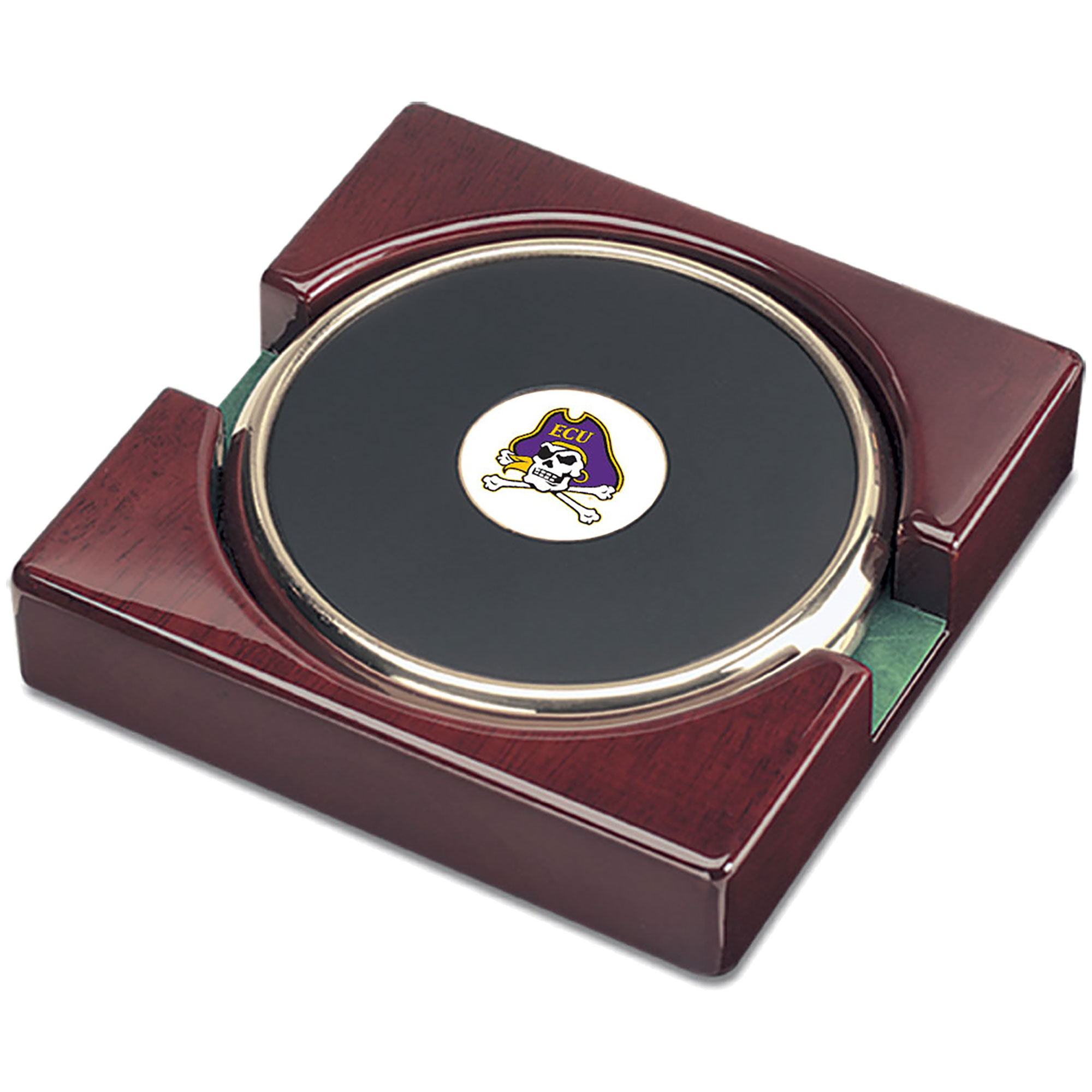 Gold ECU Pirates 2-Piece Coaster Set