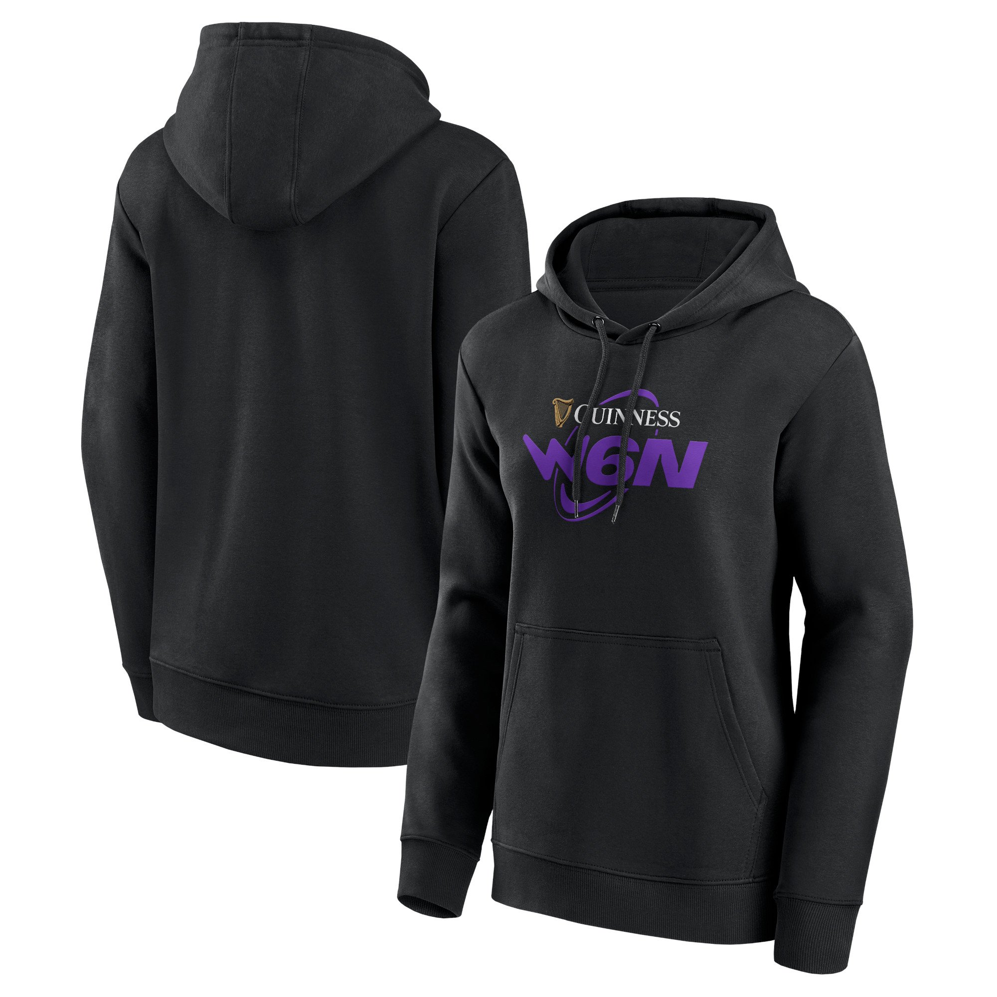 Felpa con cappuccio Guinness Six Nations Logo da donna - Nera - Donna