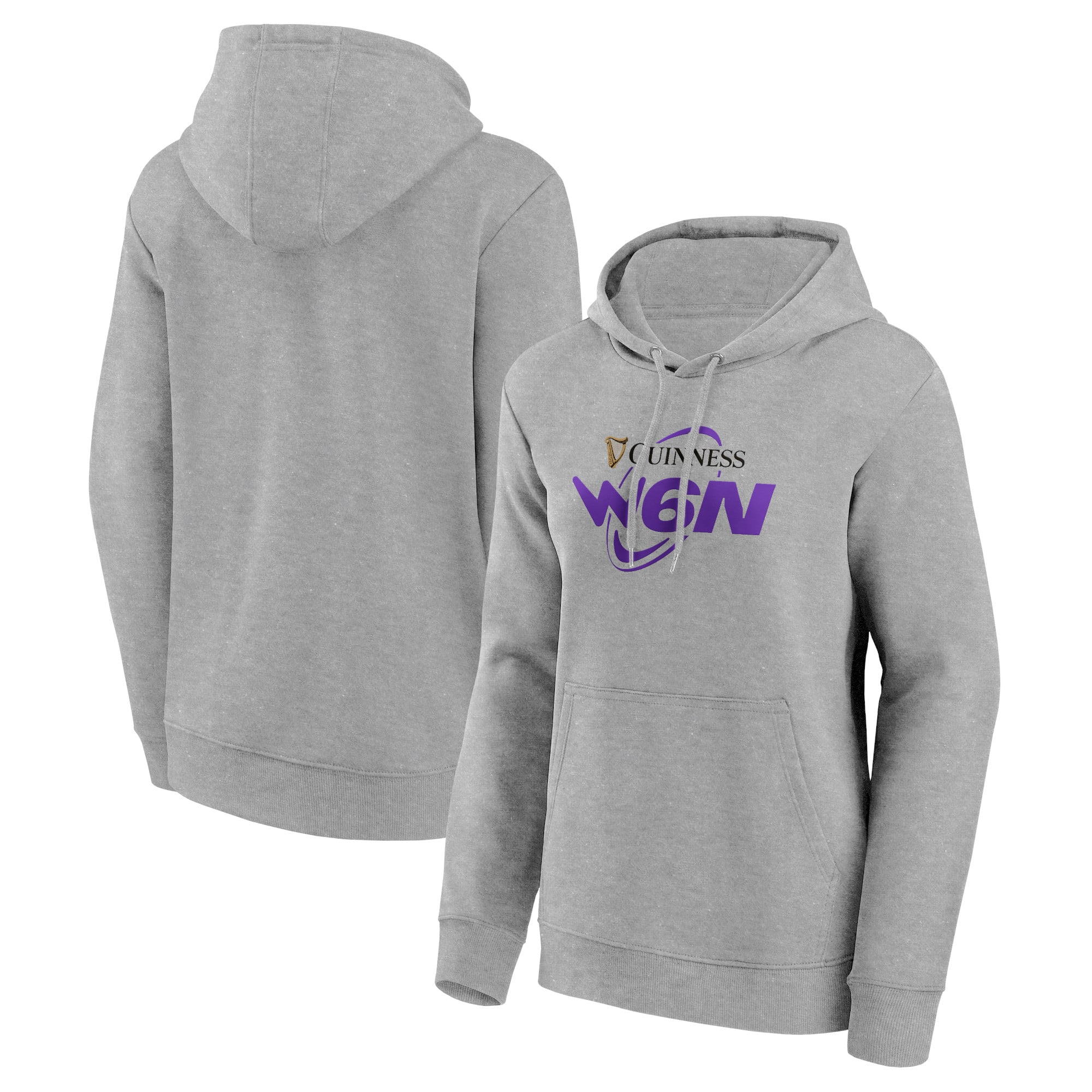 Felpa con cappuccio Guinness Six Nations Logo da donna - Grigia - Donna