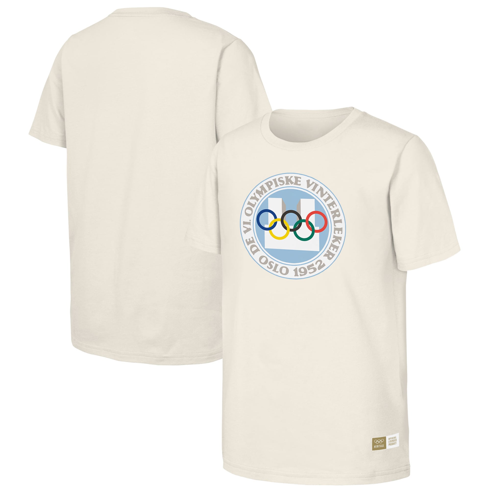 Maglietta da uomo con stampa "Giochi di Oslo 1952 Olympic Heritage"