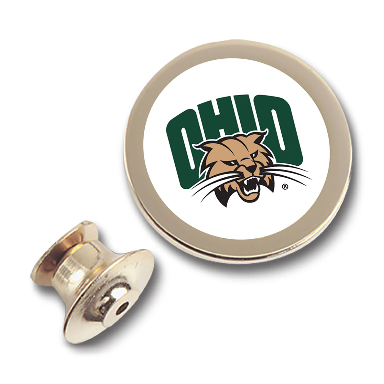 Gold Ohio Bobcats Lapel Pin